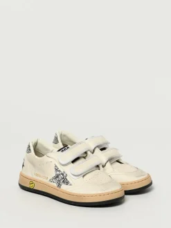 Sneakers Ball Star Golden Goose in pelle a grana used e glitter