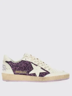 Sneakers Ball Star Golden Goose in pelle used e glitter