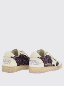 Sneakers Ball Star Golden Goose in pelle used e glitter