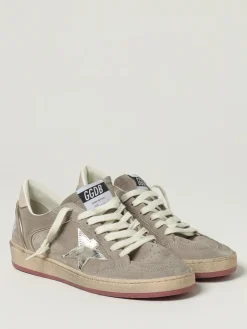 Sneakers Ballstar Golden Goose in camoscio used con perline applicate