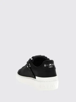 Sneakers B-Court B-Buzz Balmain in pelle goffrata