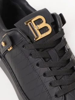 Sneakers B-Court B-Buzz Balmain in pelle goffrata