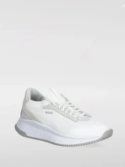 Sneakers Boss in maglia e camoscio