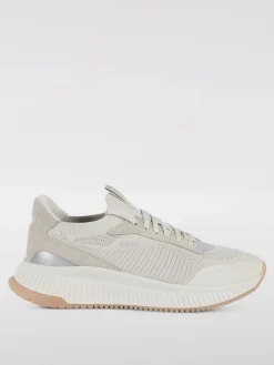 Sneakers Boss in maglia e camoscio