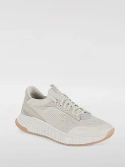 Sneakers Boss in maglia e camoscio