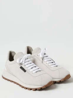 Sneakers Brunello Cucinelli in camoscio con monile