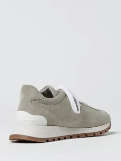Sneakers Brunello Cucinelli in camoscio con monile