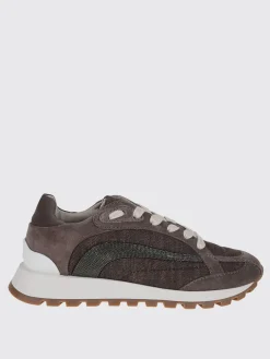 Sneakers Brunello Cucinelli in camoscio e canvas