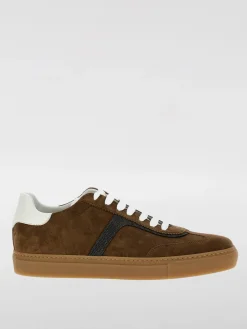 Sneakers Brunello Cucinelli in camoscio con monile