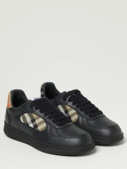 Sneakers Check Burberry in pelle e mesh