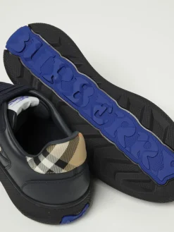 Sneakers Check Burberry in pelle e mesh