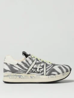 Sneakers Conny Premiata in canvas stampa animalier