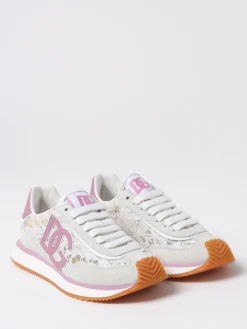 Sneakers DG Cushion Dolce & Gabbana in camoscio e pizzo