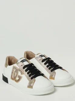 Sneakers DG Dolce & Gabbana in pelle con strass