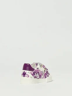 Sneakers Dolce & Gabbana in pelle nappata stampa maiolica