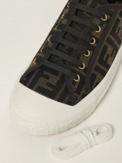Sneakers Domino Fendi in canvas jacquard