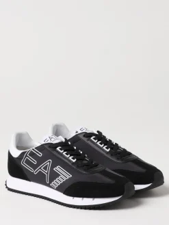 Sneakers EA7 in camoscio e mesh