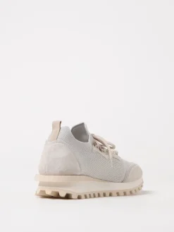 Sneakers Eleventy in camoscio e maglia stretch