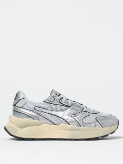 Sneakers Equipe Dirty Diadora Heritage in pelle laminata e mesh used