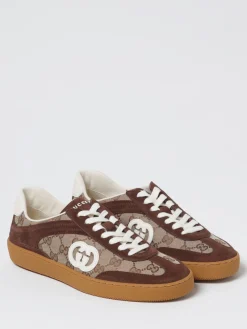 Sneakers G75 Gucci in camoscio e canvas jacquard