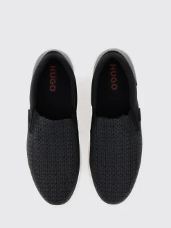 Sneakers Hugo in canvas con logo all over