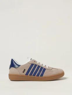 Sneakers in pelle di vitello scamosciata con logo Dsquared2