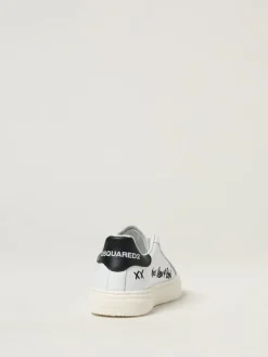 Sneakers in pelle di vitello con logo Dsquared2