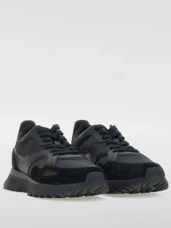 Sneakers Jonah Boss in camoscio e nylon con logo jacquard