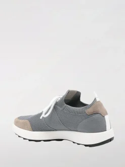 Sneakers Kiton in maglia crochet e camoscio
