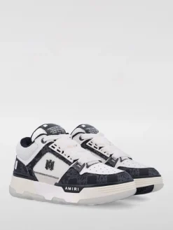 Sneakers MA-1 Amiri in pelle e denim con logo jacquard