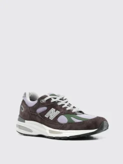 Sneakers Made in UK 991V2 New Balance in camoscio e mesh