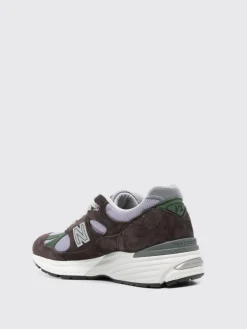 Sneakers Made in UK 991V2 New Balance in camoscio e mesh