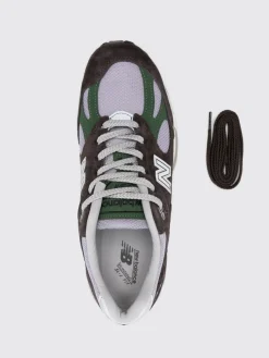 Sneakers Made in UK 991V2 New Balance in camoscio e mesh