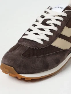 Sneakers Mick Tom Ford in camoscio e mesh