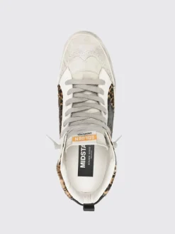 Sneakers Mid Star Golden Goose in cavallino animalier e pelle used