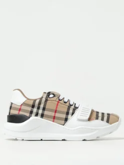 Sneakers New Regis Burberry in canvas con Vintage Check jacquard