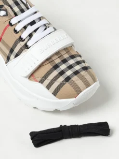 Sneakers New Regis Burberry in canvas con Vintage Check jacquard