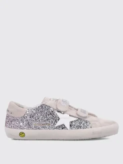 Sneakers Old School Golden Goose in camoscio e glitter