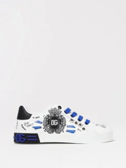 Sneakers Portofino Light Dolce & Gabbana in pelle con grafica all over