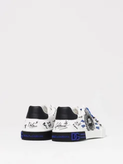Sneakers Portofino Light Dolce & Gabbana in pelle con grafica all over