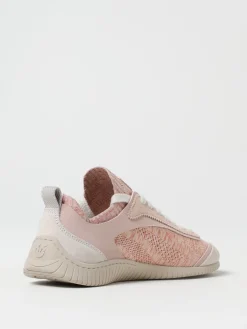 Sneakers Reby Pinko in camoscio e maglia traforata