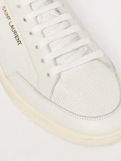 Sneakers SL/10 Saint Laurent in pelle con mirco fori goffrati