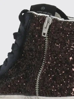 Sneakers Slide Golden Goose in pelle used e glitter