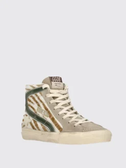 Sneakers Slide Golden Goose in cavallino zebrato e camoscio used