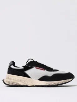 Sneakers Sprinter Dsquared2 in camoscio e mesh used