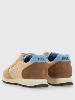 Sneakers SUN68 in camoscio e canvas