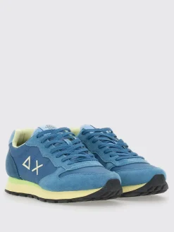 Sneakers SUN68 in camoscio e canvas