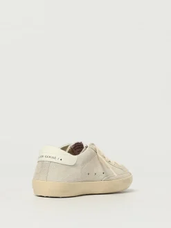 Sneakers Super-Star Golden Goose in camoscio lamè