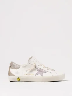 Sneakers Super-Star Golden Goose in pelle e glitter used