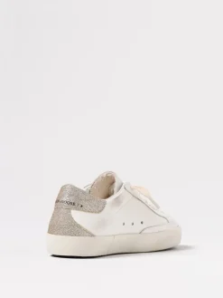 Sneakers Super-Star Golden Goose in pelle e glitter used